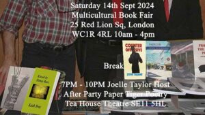 Multicultural Book Fair
Conway Hall Red Lion Square WC1R 4RL
Saturday 14th Sept 2024
